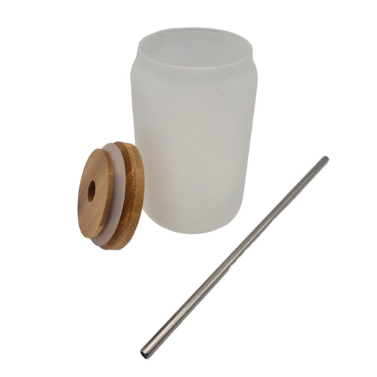 400ml Glass Tumbler with Bamboo Lid