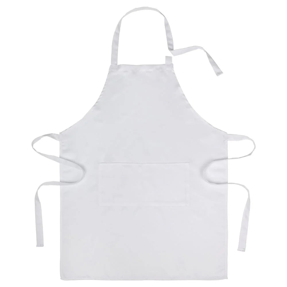 Adult White Polyester Apron