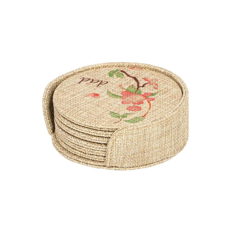 6pcs Coaster Set and Holder