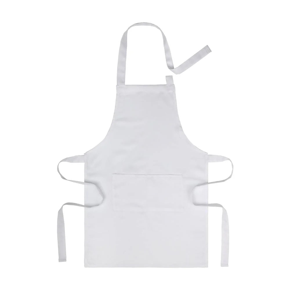 Kids White Polyester Apron