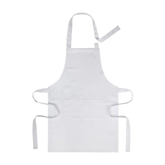 Kids White Polyester Apron