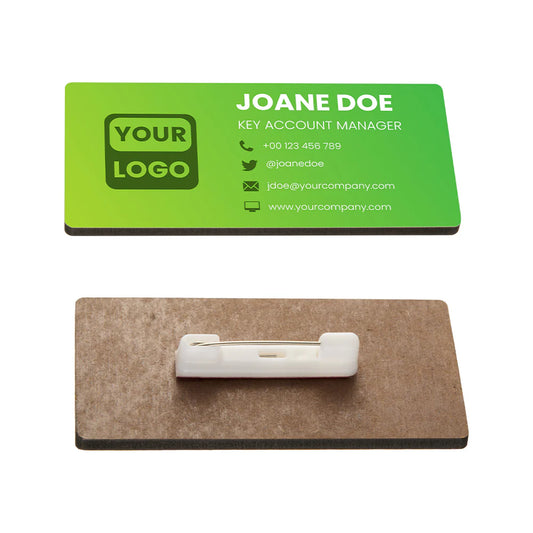 MDF Pin Name Badge - Rectangle