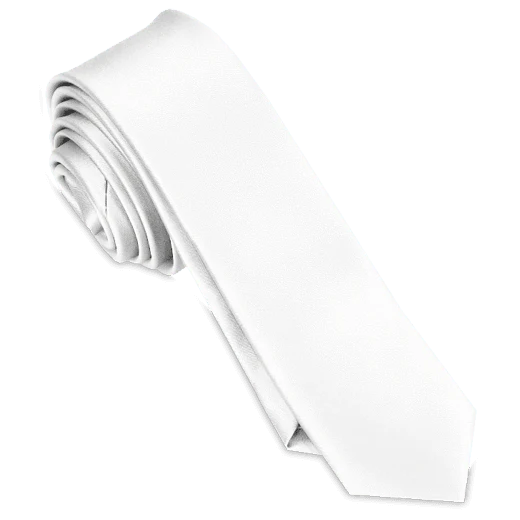 Men’s White Silk Tie