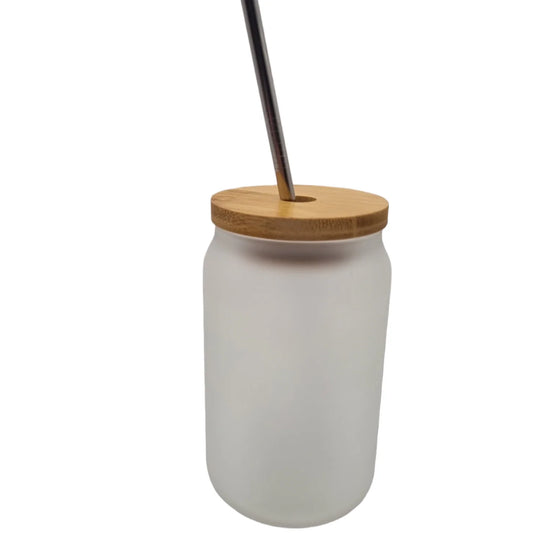 400ml Glass Tumbler with Bamboo Lid