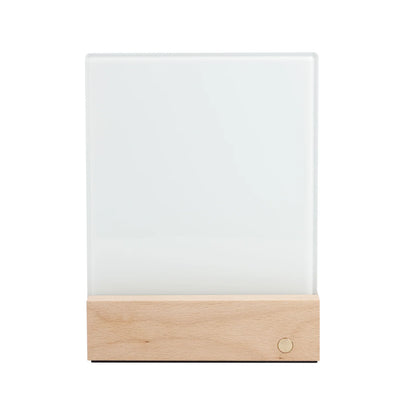 LED Glass Photo Panel with Wooden Base