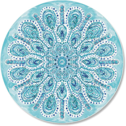 Round Chinchilla Glass Chopping Board