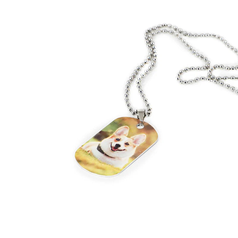 Aluminium ID Tag Necklace