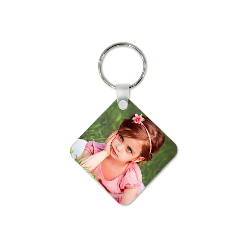 Aluminium Square Keyring - Double Sided