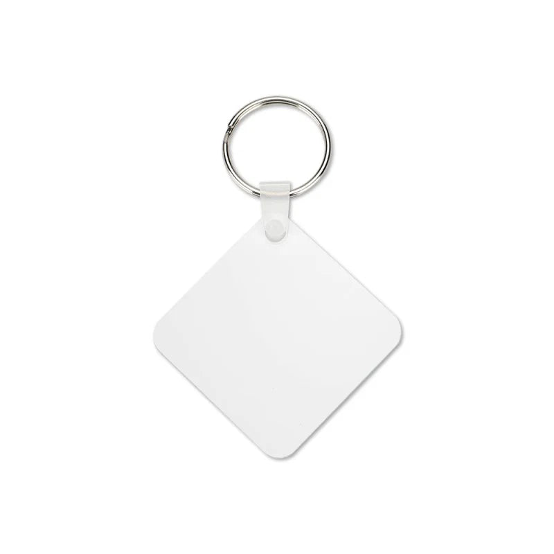 Aluminium Square Keyring - Double Sided